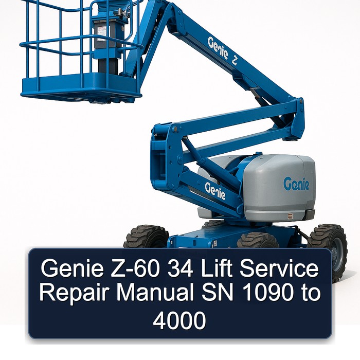 Genie Z-60 34 Lift Service Repair Manual SN 1090 to 4000
