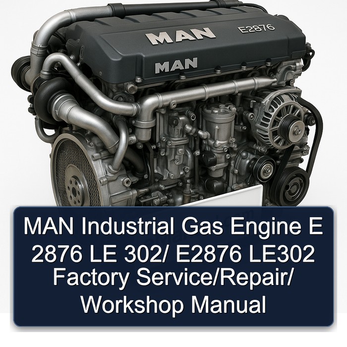 MAN Industrial Gas Engine E 2876 LE 302/ E2876 LE302  Factory Service/Repair/ Workshop Manual 