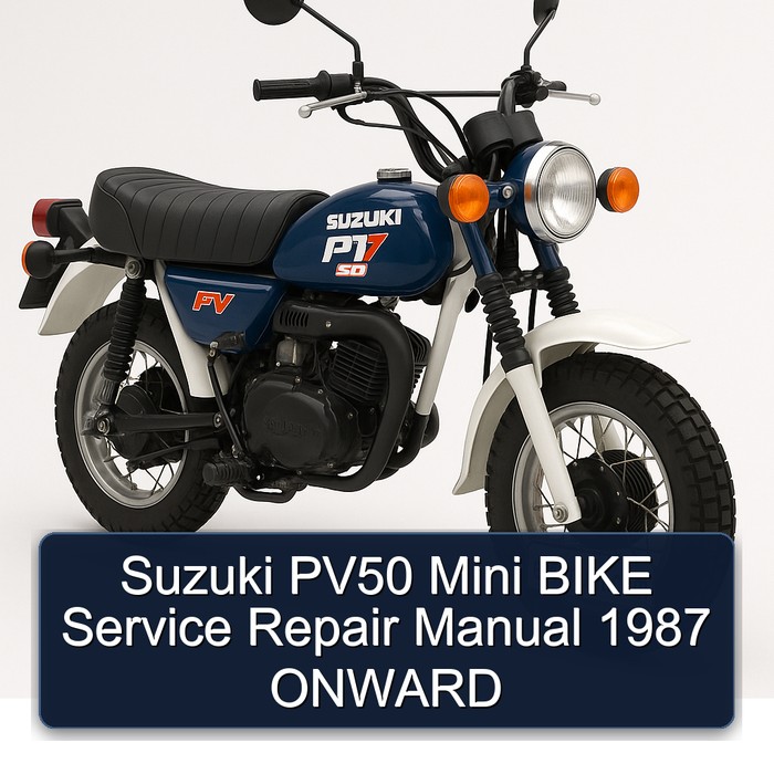 Suzuki PV50 Mini BIKE Manual de servicio y reparación 1987 ONWARD