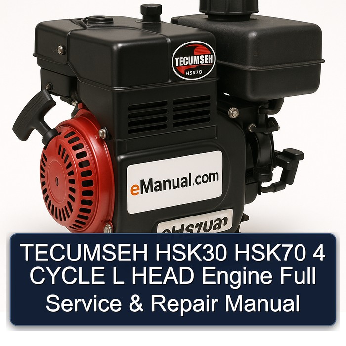 Manual de Servicio y Reparación Completo para Motores TECUMSEH HSK30 HSK70 de 4 Tiempos
