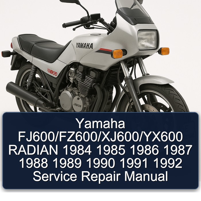 Yamaha FJ600/FZ600/XJ600/YX600 RADIAN 1984 1985 1986 1987 1988 1989 1990 1991 1992 Service Repair Manual