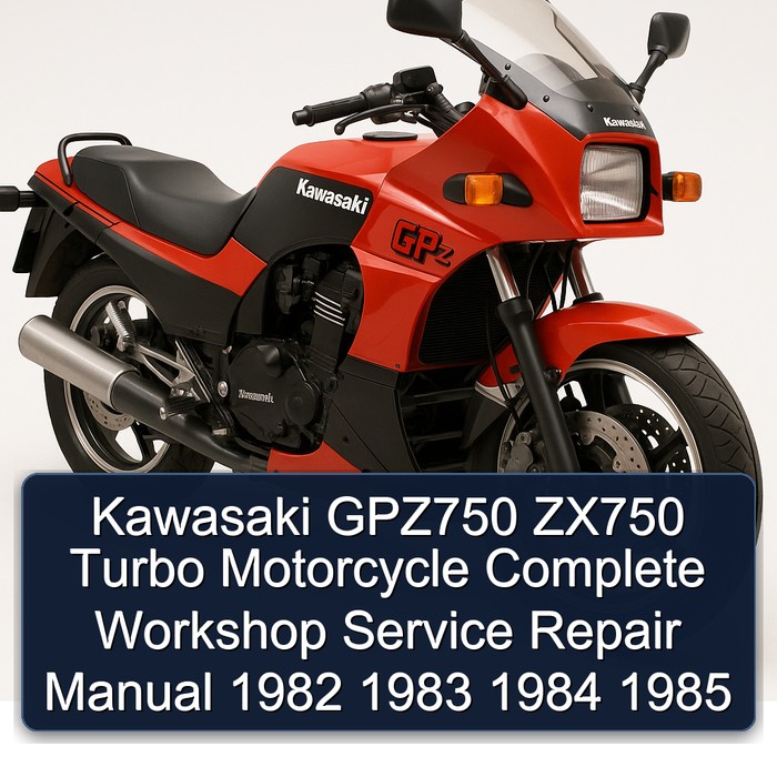 Kawasaki GPZ750 ZX750 Turbo Motorcycle Manual completo de servicio y reparación del taller 1982 1983 1984 1985