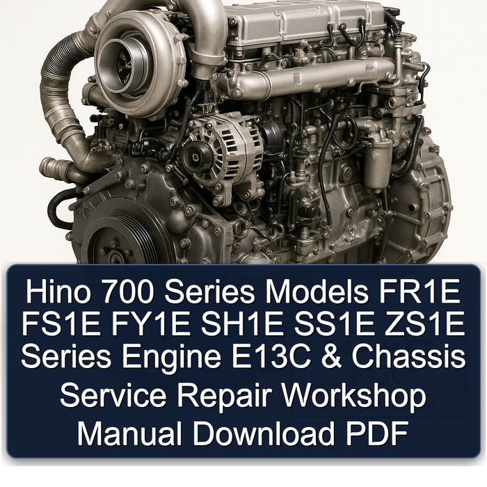 Hino 700 Series Models FR1E FS1E FY1E SH1E SS1E ZS1E Series Engine E13C & Chassis Service Repair Workshop Manual Download PDF