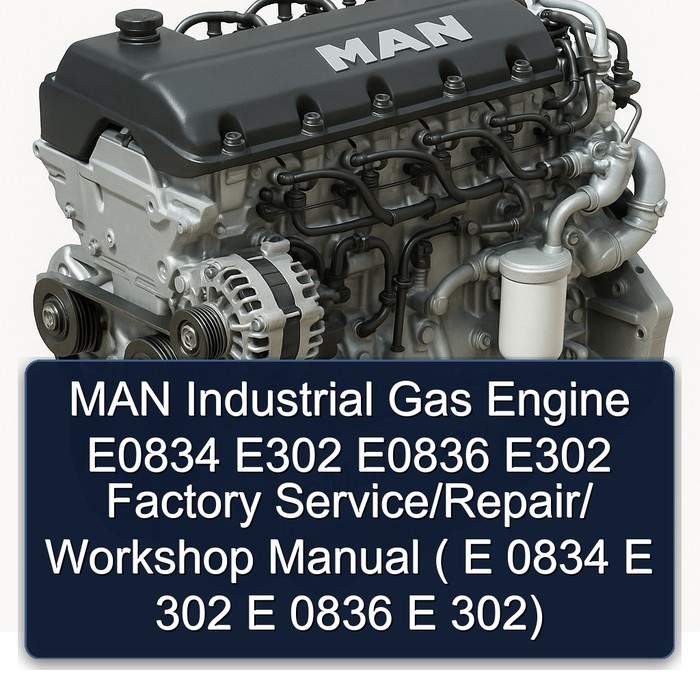 Manual de Servicio/Reparación/Taller para Motor de Gas Industrial MAN E0834 E302 E0836 E302