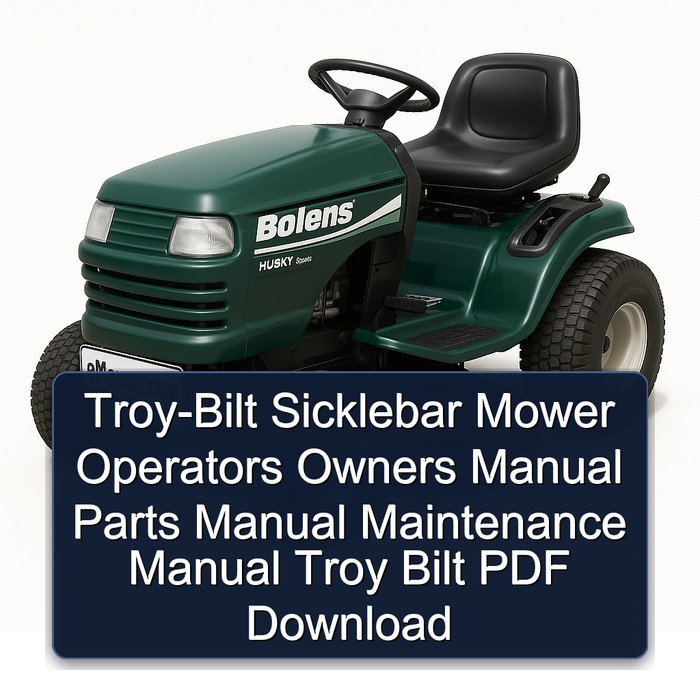 Manuales de Operación, Propietarios, Repuestos y Mantenimiento para Cortadora de Barra de Corte Troy-Bilt (PDF)