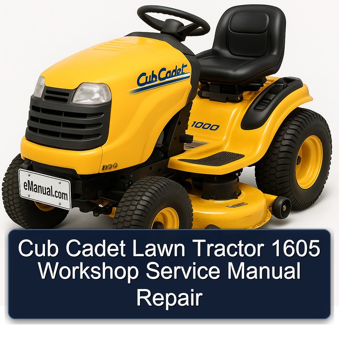 Cub Cadet Lawn Tractor 1605 Workshop Service Manual Repair