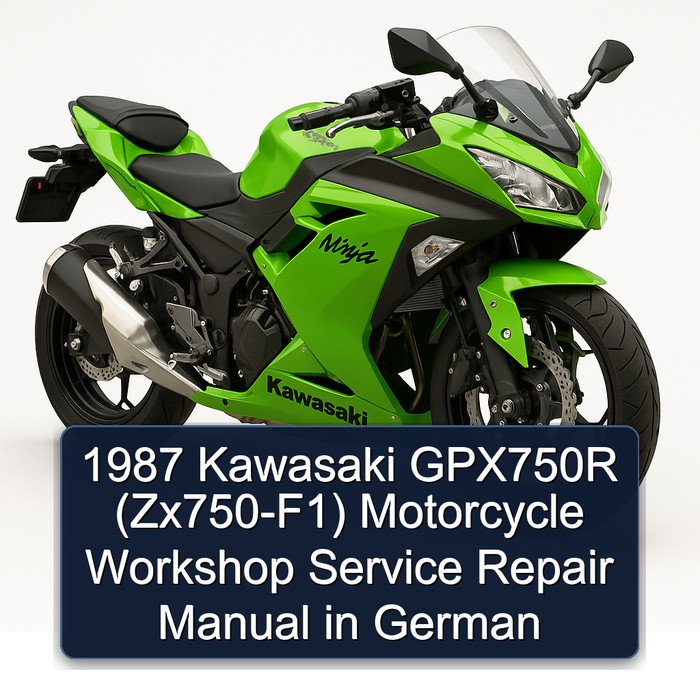 1987 Kawasaki GPX750R (Zx750-F1) Motorcycle Workshop Manual de servicio y reparación in German