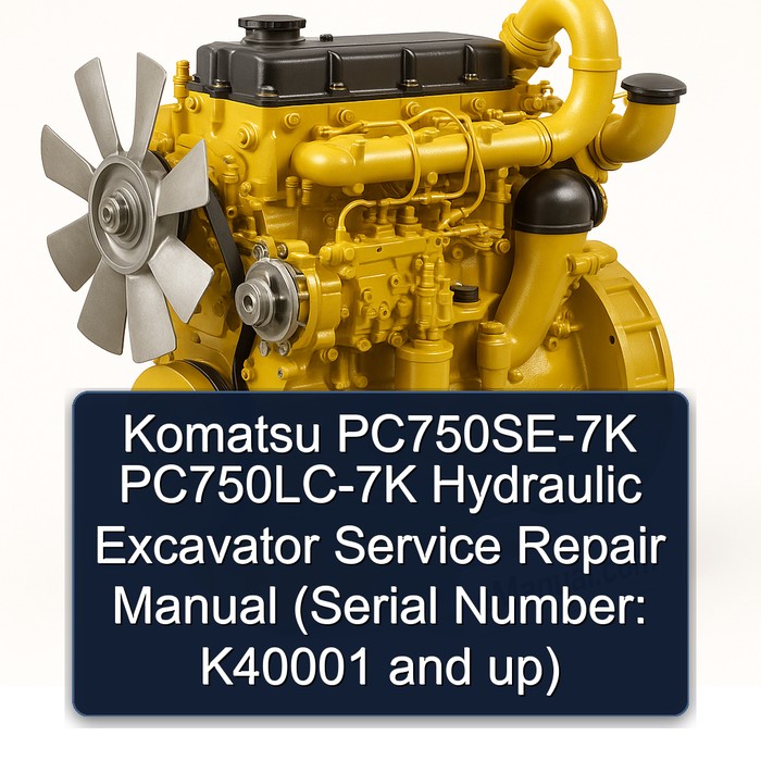 Komatsu PC750SE-7K PC750LC-7K Hydraulic Excavator Manual de servicio y reparación (Serial Number: K40001 and up)
