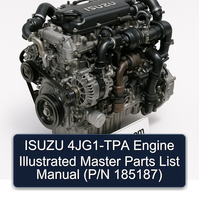 ISUZU 4JG1-TPA Engine Illustrated Master Parts List Manual (P/N 185187)