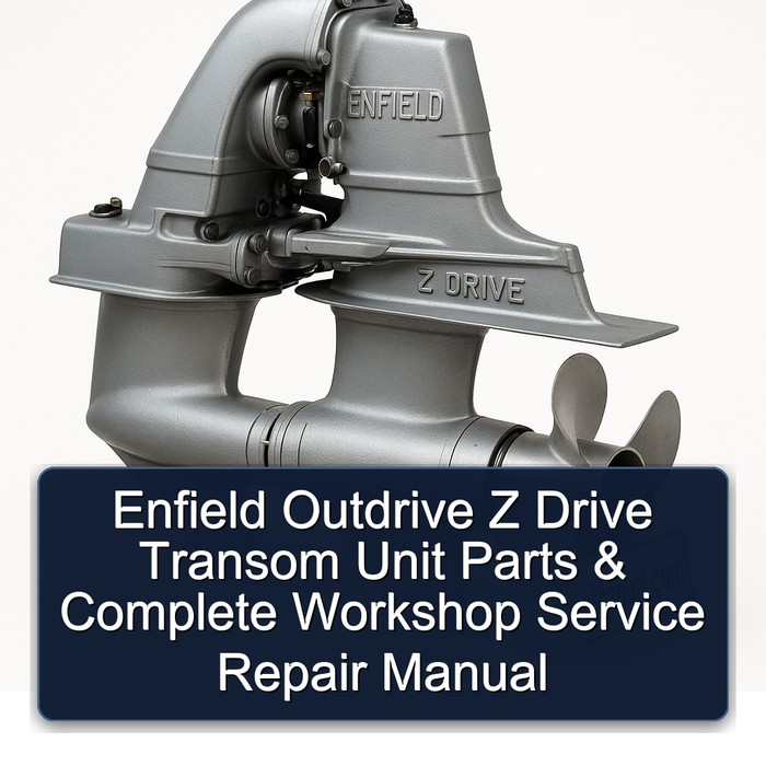 Enfield Outdrive Z Drive Transom Unit Parts & Manual completo de servicio y reparación del taller