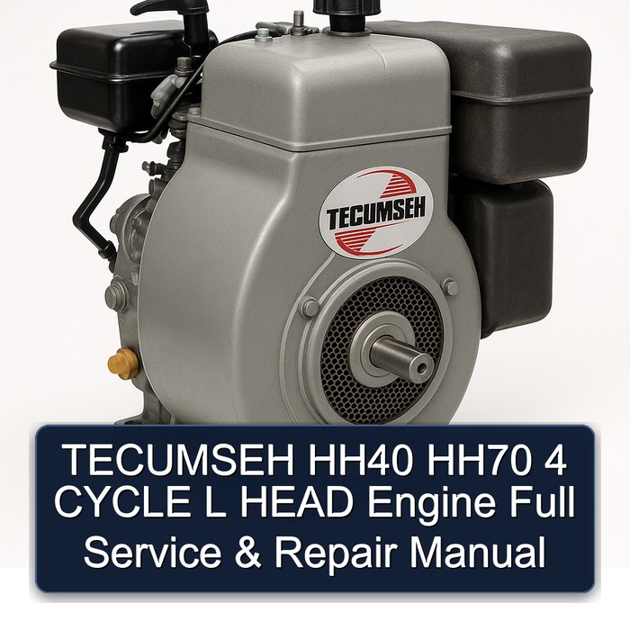 TECUMSEH HH40 HH70 4 CYCLE L HEAD Engine Full Service & Repair Manual 