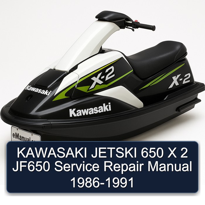 KAWASAKI JETSKI 650 X 2 JF650 Service Repair Manual 1986-1991