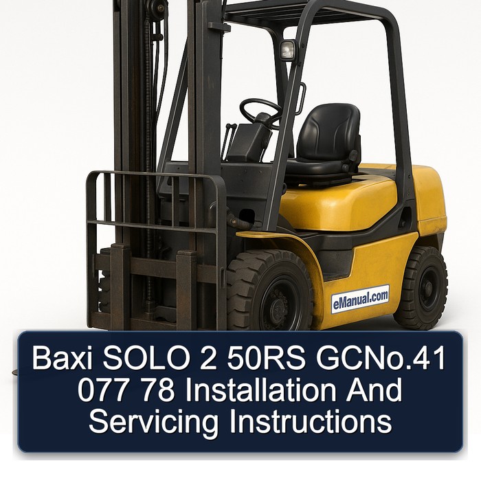 Baxi SOLO 2 50RS GCNo.41 077 78 Installation And Servicing Instructions