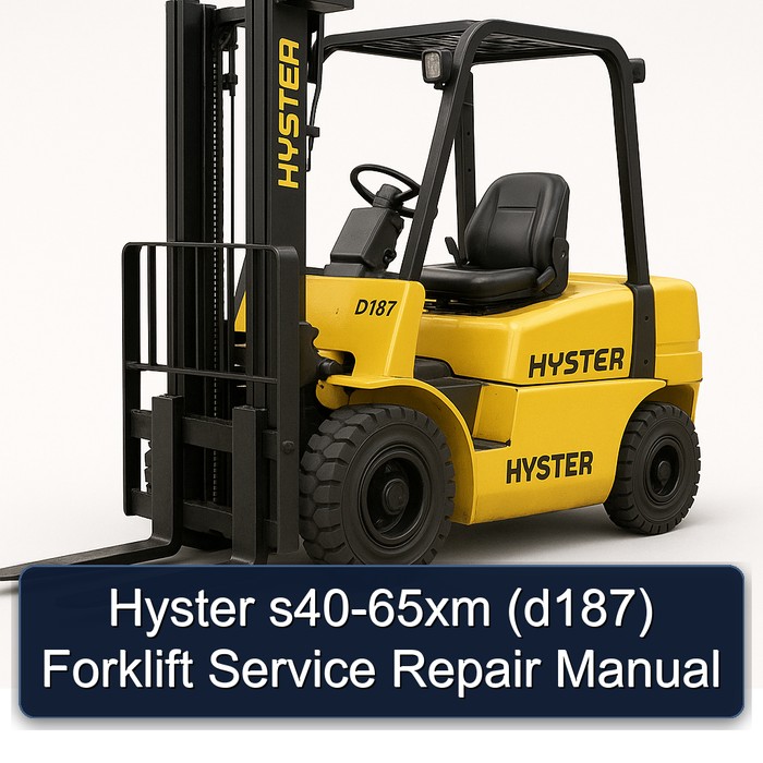 Manual de Servicio y Reparación de la Carretilla Elevadora Hyster s40-65xm (d187)