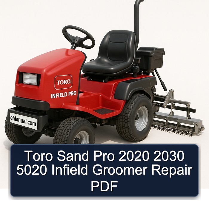 Manual de Reparación Toro Sand Pro 2020 2030 5020 Infield Groomer