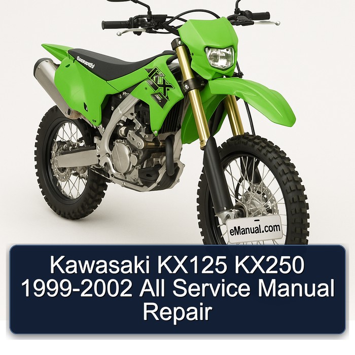 Kawasaki KX125 KX250 1999-2002 All Service Manual Repair