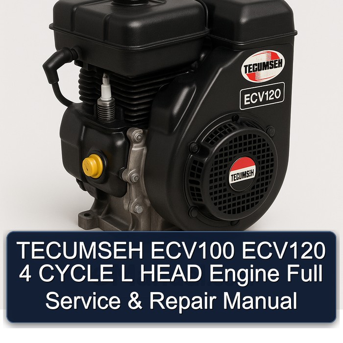 Manual de Servicio y Reparación Completo para Motores TECUMSEH ECV100 y ECV120 de 4 Tiempos L-Head