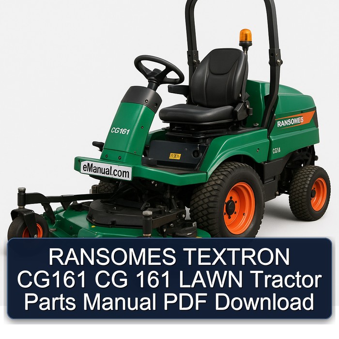 RANSOMES TEXTRON CG161 CG 161 LAWN Tractor Parts Manual PDF Download