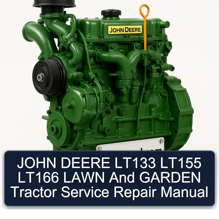 Manual de Servicio y Reparación de Tractores de Césped y Jardín John Deere LT133, LT155, LT166