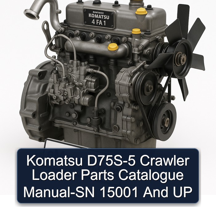 Komatsu D75S-5 Crawler Loader Parts Catalogue Manual-SN 15001 And UP