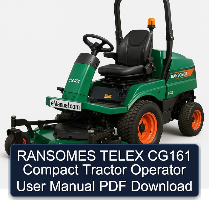RANSOMES TELEX CG161 Compact Tractor Operator User Manual PDF Download