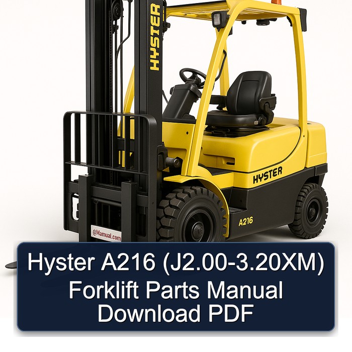 Manual de Repuestos de la Carretilla Elevadora Hyster A216 (J2.00-3.20XM) - PDF