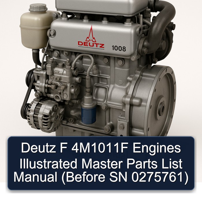 Deutz F 4M1011F Engines Illustrated Master Parts List Manual (Before SN 0275761)