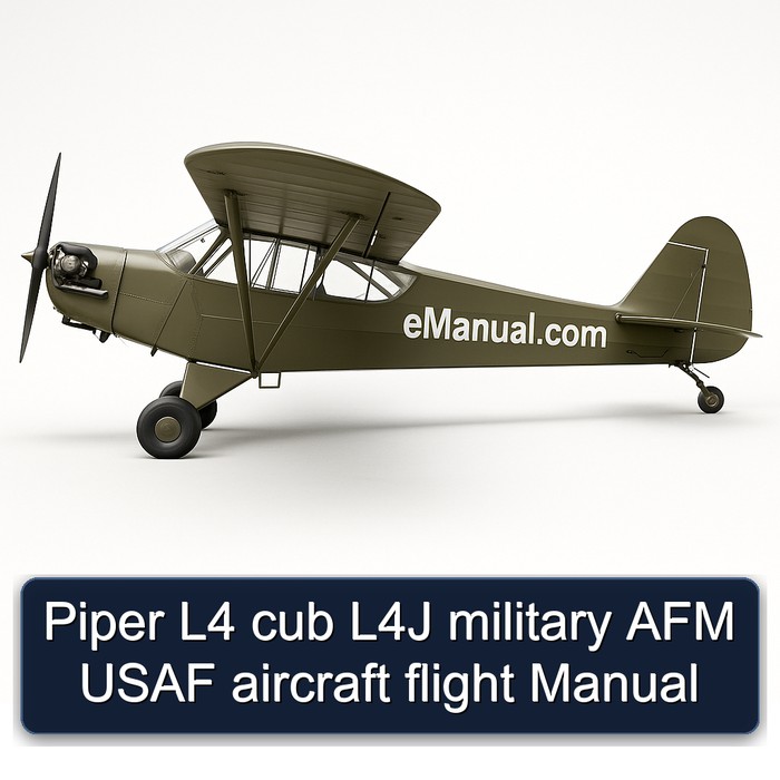 Piper L4 cub L4J military AFM USAF aircraft flight Manual