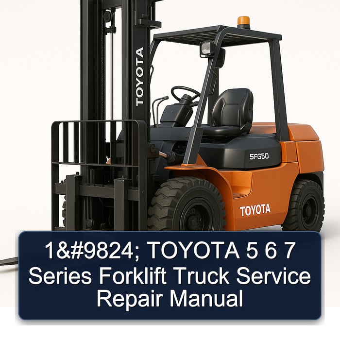 Manual de Reparación y Servicio para Carretillas Elevadoras Toyota Serie 5, 6 y 7