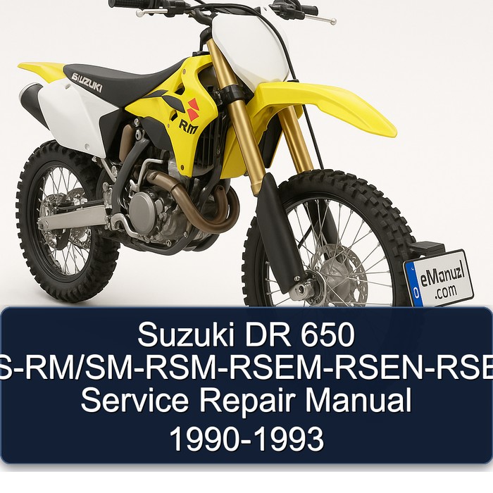Suzuki DR 650 RS-RM/SM-RSM-RSEM-RSEN-RSEP Manual de servicio y reparación 1990-1993