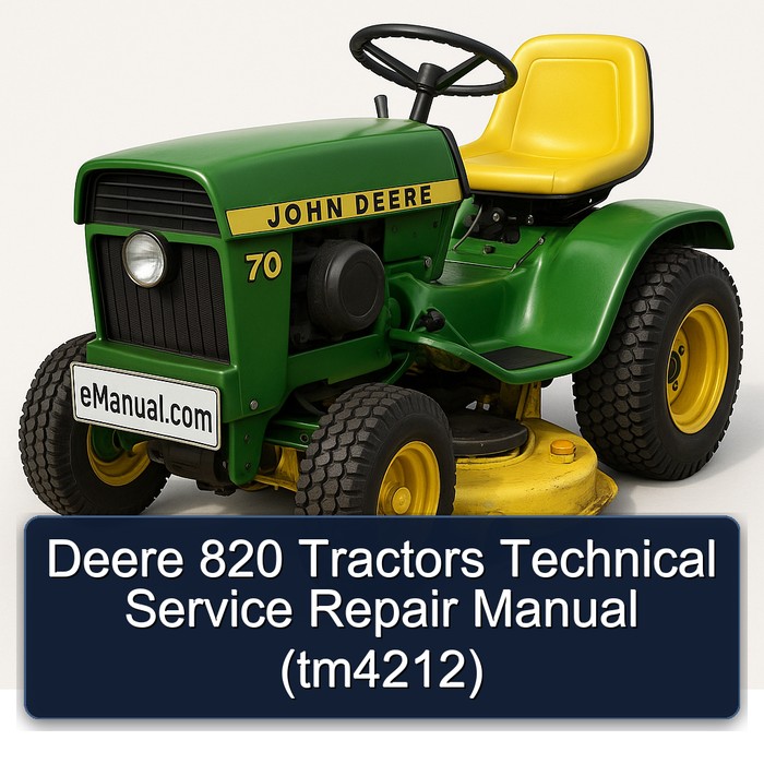 Deere 820 Tractors Technical Service Repair Manual (tm4212)