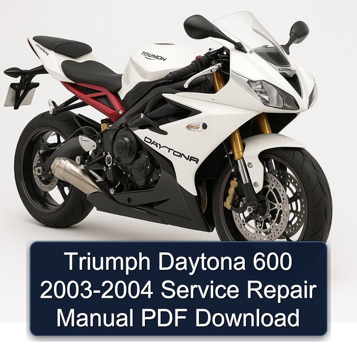 Triumph Daytona 600 2003-2004 Manual de servicio y reparación PDF Download
