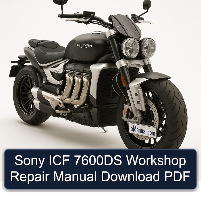 Sony ICF 7600DS Workshop Repair Manual Download PDF