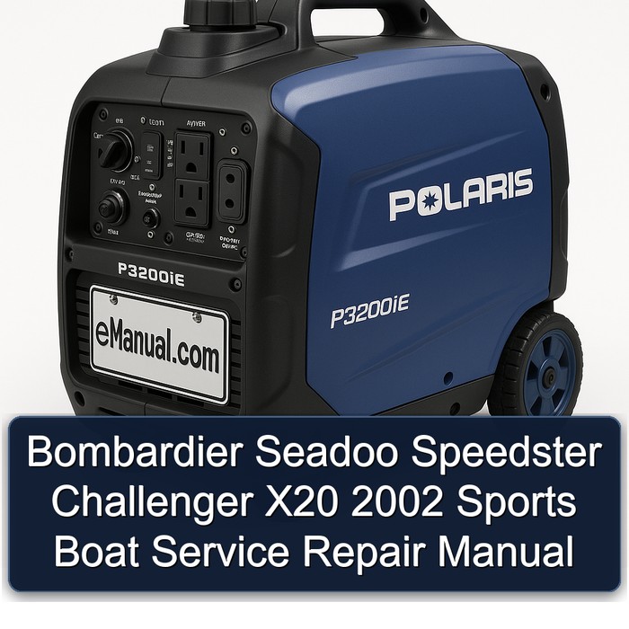 Bombardier Seadoo Speedster Challenger X20 2002 Sports Boat Service Repair Manual