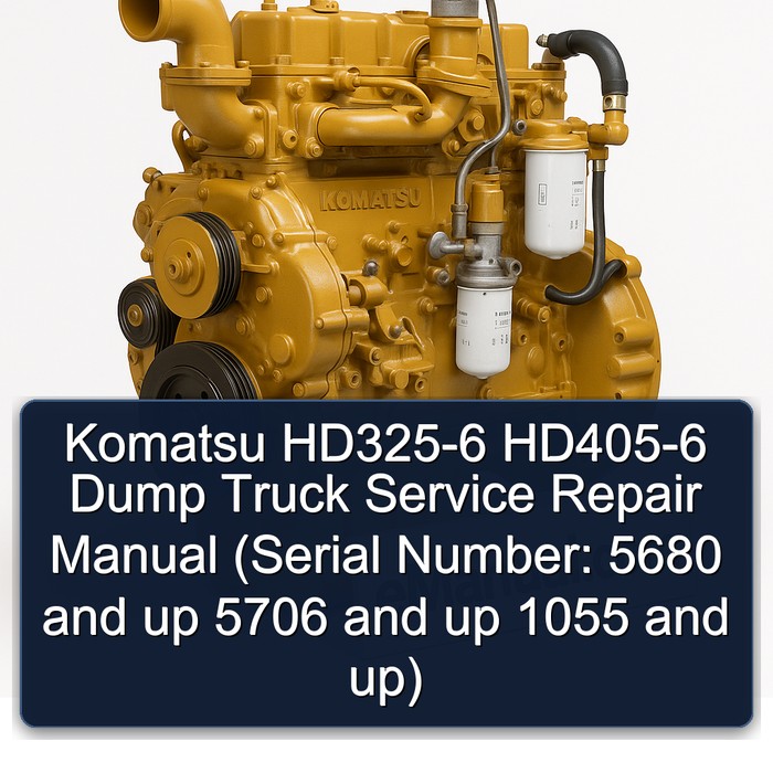 Komatsu HD325-6 HD405-6 Dump Truck Manual de servicio y reparación (Serial Number: 5680 and up 5706 and up 1055 and up)