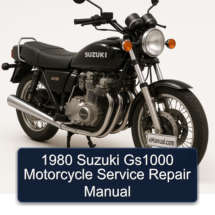 1980 Suzuki Gs1000 Motorcycle Manual de servicio y reparación