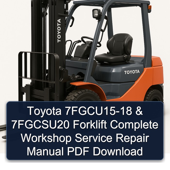 Toyota 7FGCU15-18 & 7FGCSU20 Gabelstapler - Werkstatthandbuch PDF Download