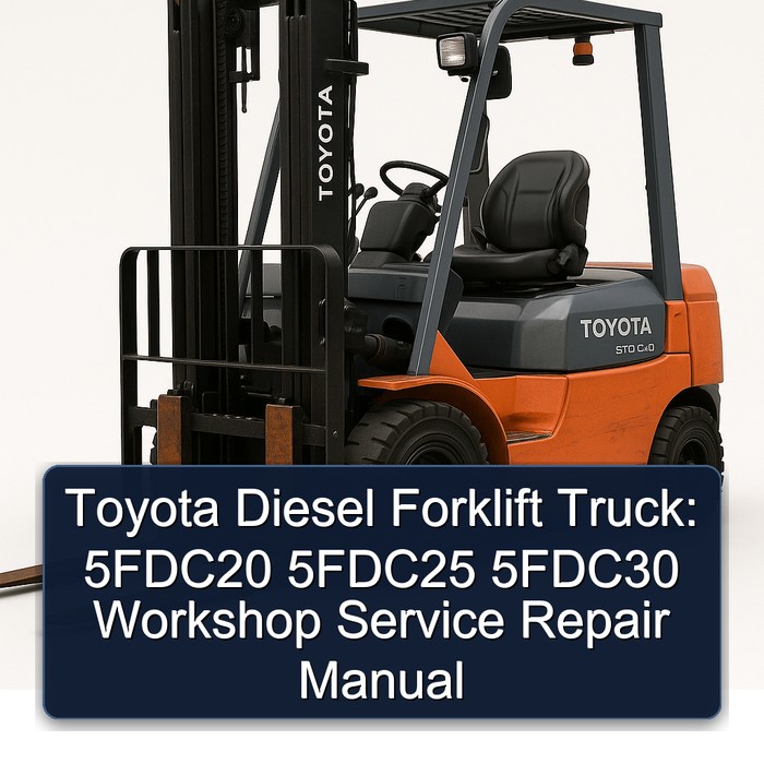 Manual de Servicio y Reparación para Montacargas Diésel Toyota: 5FDC20, 5FDC25, 5FDC30