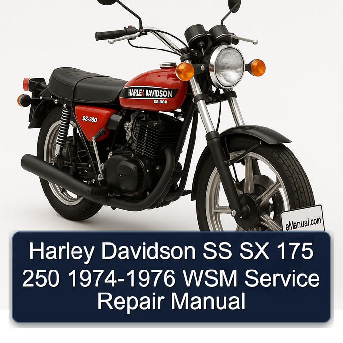 Harley Davidson SS SX 175 250 1974-1976 WSM Manual de servicio y reparación
