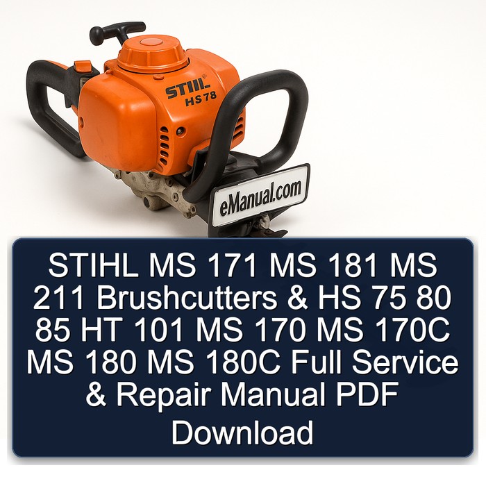STIHL MS 171, 181, 211 Freischneider & HS 75, 80, 85 HT 101, MS 170, 170C, 180, 180C: Service- und Reparaturhandbuch (PDF)