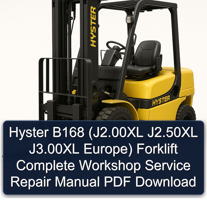 Hyster B168 (J2.00XL, J2.50XL, J3.00XL Europa) - Werkstatt-Handbuch PDF