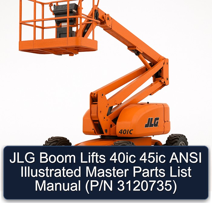JLG Boom Lifts 40ic 45ic ANSI Illustrated Master Parts List Manual  (P/N 3120735)