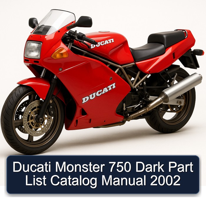 Ducati Monster 750 Dark Part List Catalog Manual 2002