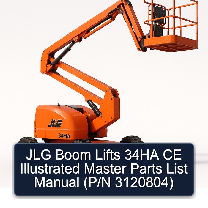 JLG Boom Lifts 34HA CE Illustrated Master Parts List Manual  (P/N 3120804)