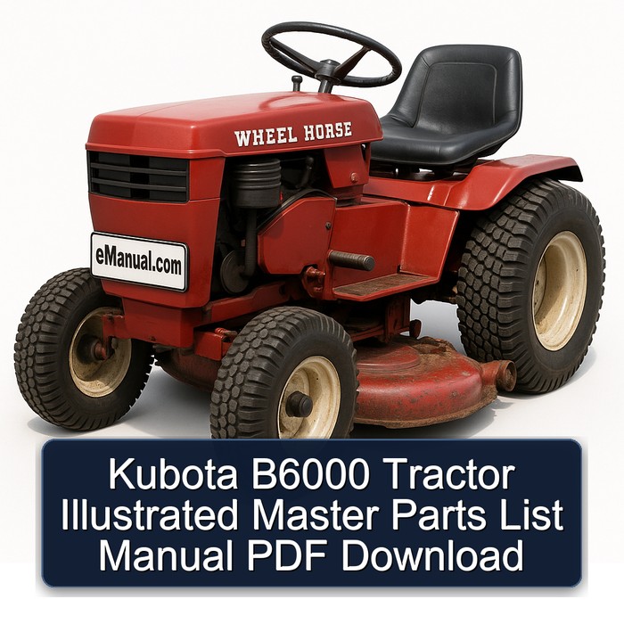 Kubota B6000 Tractor Illustrated Master Parts List Manual PDF Download