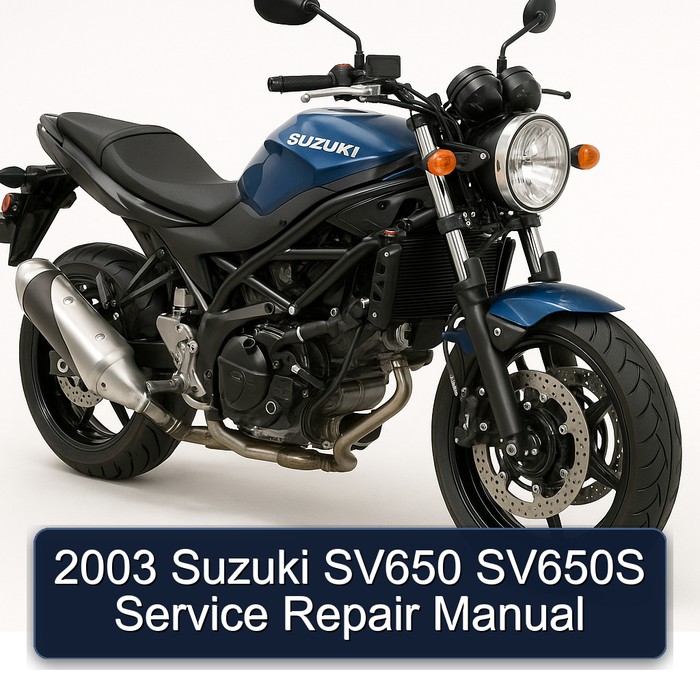 2003 Suzuki SV650 SV650S Manual de servicio y reparación