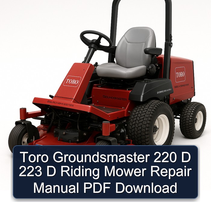 Reparaturhandbuch Toro Groundsmaster 220 D / 223 D PDF Download
