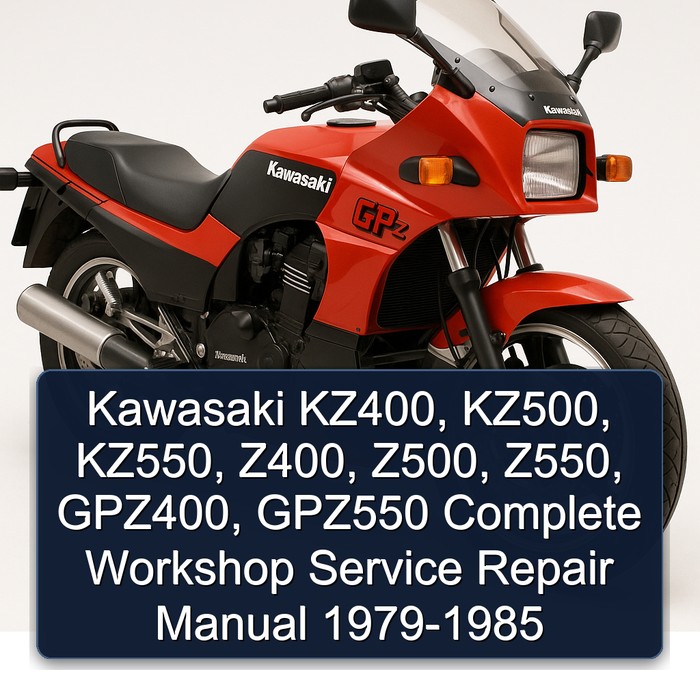 Kawasaki KZ400 KZ500 KZ550 Z400 Z500 Z550 GPZ400 GPZ550 Manual completo de servicio y reparación del taller 1979 1980 1981 1982 1983 1984 1985