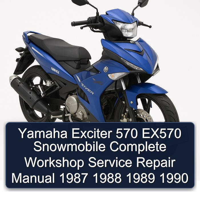 Yamaha Exciter 570 EX570 Snowmobile Manual completo de servicio y reparación del taller 1987 1988 1989 1990
