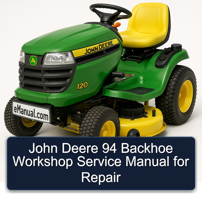 John Deere 94 Backhoe Workshop Service Manual for Repair